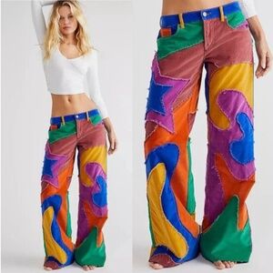 Free People Supernova Corduroy Low Rise Jeans Size 28